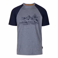 Trespass Mens Fullmer Mountain T-Shirt - XS, Navy Marl