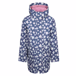 Trespass Girls Primdrop Waterproof Hooded Raincoat - 9-10 Years, Blue Tone