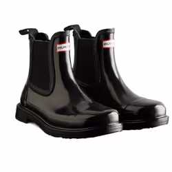 Hunter Womens/Ladies Commando Gloss Chelsea Boots - 3 UK, Black