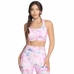 Skechers Womens/Ladies GoWalk Seascape Floral Zip Front Bra - XL, Coral/Multicoloured