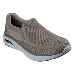 Skechers Mens Arch Fit Crosser Locke Trainers - 8 UK, Taupe