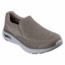 Skechers Mens Arch Fit Crosser Locke Trainers - 11 UK, Taupe