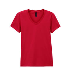 Gildan Womens/Ladies Soft Style V Neck T-Shirt - S, Cherry Red