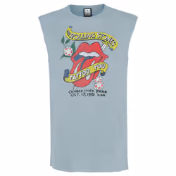 Amplified Unisex Adult Tattoo You The Rolling Stones Tank Top - XL, Strange Blue