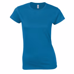 Gildan Womens/Ladies Softstyle Plain Ringspun Cotton Fitted T-Shirt - XXL, Antique Sapphire