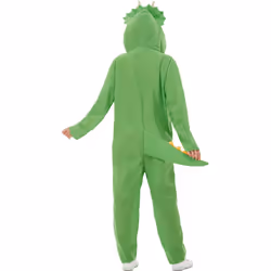 Smiffys Unisex Adult Dinosaur Costume Jumpsuit - L, Green/Yellow