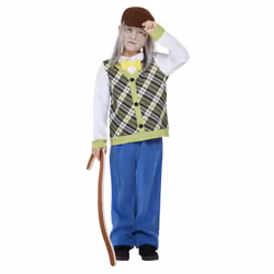 Smiffys Boys Old Man Costume Set - 7-9 Years, Green/Blue/White
