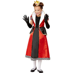 Smiffys Girls Queen Of Hearts Costume Set - 4-6 Years, Red/Black/White