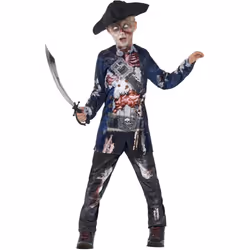 Smiffys Childrens/Kids Deluxe Jolly Rotten Pirate Costume Set - 13-14 Years, Black