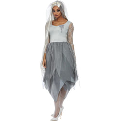 Smiffys Womens/Ladies Graveyard Bride Costume - S, Grey