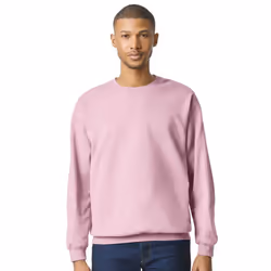 Gildan Mens Softstyle Midweight Sweatshirt - L, Light Pink