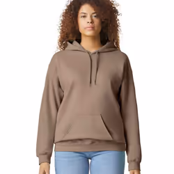 Gildan Mens Midweight Soft Touch Hoodie - XXL, Brown Savana