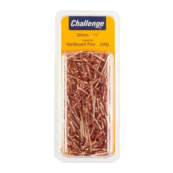 Challenge Copper Plated Hardboard Pins 20mm 100g