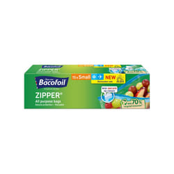 Bacofoil Zipper All Purpose Food & Freezer Bags Small 20 x 15cm 1L 15pk