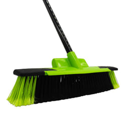 Buffalo 18 Stiff PVC Yard Broom with Scraper Blade & Metal Handle