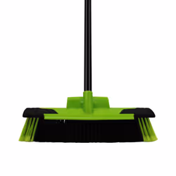 Buffalo 18 Stiff PVC Yard Broom with Scraper Blade & Metal Handle