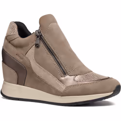 Geox Womens/Ladies D Nydame A Wedge Leather Trainers - 7.5 UK, Taupe