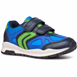 Geox Childrens/Kids Pavel Trainers - 1 UK, Navy/Lime