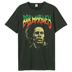 Amplified Unisex Adult Face Bob Marley T-Shirt - XS, Charcoal