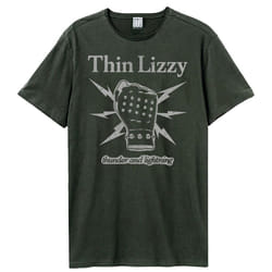 Amplified Unisex Adult Lightning Fist Thin Lizzy T-Shirt - XS, Charcoal