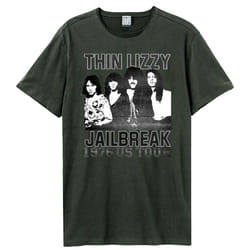 Amplified Unisex Adult Jailbreak Tour Thin Lizzy T-Shirt - XS, Charcoal