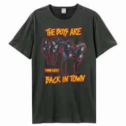 Amplified Unisex Adult The Boys Are Back Cartoon Thin Lizzy T-Shirt - XS, Charcoal