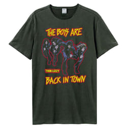 Amplified Unisex Adult The Boys Are Back Cartoon Thin Lizzy T-Shirt - XS, Charcoal