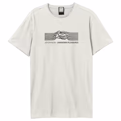 Amplified Unisex Adult Cropped Pulse Joy Division T-Shirt - XS, Vintage White