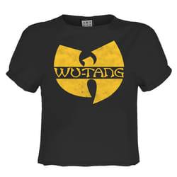 Amplified Womens/Ladies Wu-Tang Clan Logo Crop Top - XS, Charcoal