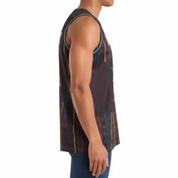 Amplified Mens Destroyer Kiss Basketball Jersey - S, Black