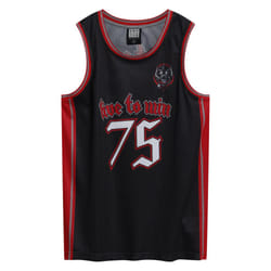 Amplified Mens Motorhead Basketball Jersey - S, Black/Red