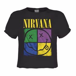 Amplified Womens/Ladies Four Square Nirvana Crop Top - XS, Charcoal