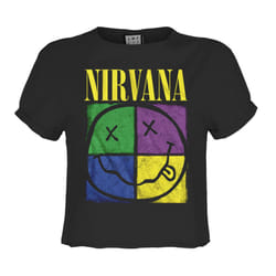 Amplified Womens/Ladies Four Square Nirvana Crop Top - XS, Charcoal
