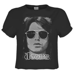 Amplified Womens/Ladies Mr Mojo Risin The Doors Crop Top - XS, Charcoal