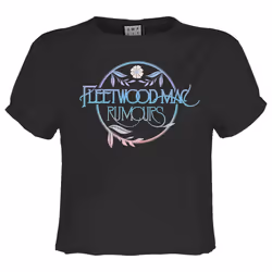 Amplified Womens/Ladies Rumours Floral Logo Fleetwood Mac Crop Top - XS, Charcoal