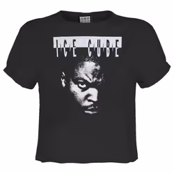 Amplified Womens/Ladies Intimidation Ice Cube Crop Top - XS, Charcoal