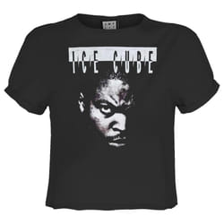 Amplified Womens/Ladies Intimidation Ice Cube Crop Top - XS, Charcoal