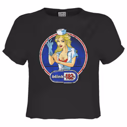 Amplified Womens/Ladies Enema Of The State Blink 182 Crop Top - XS, Charcoal