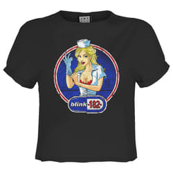 Amplified Womens/Ladies Enema Of The State Blink 182 Crop Top - XS, Charcoal