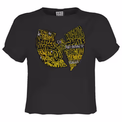 Amplified Womens/Ladies Graffiti Wu-Tang Clan Crop Top - XS, Charcoal