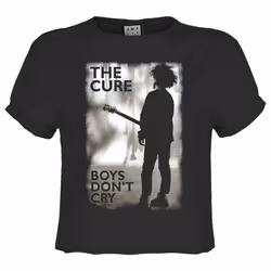 Amplified Womens/Ladies Boys Don't Cry The Cure Crop Top - XS, Charcoal