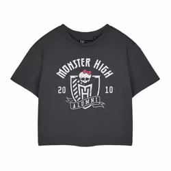 Monster High Womens/Ladies Alumni Short-Sleeved Crop T-Shirt
