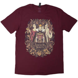 Disney Unisex Adult Essence Of Beauty T-Shirt - S, Maroon Red