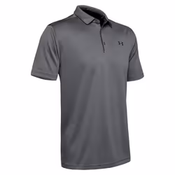 Under Armour Mens Tech Polo Shirt - XL, Graphite/Black