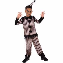 Smiffys Boys Vintage Clown Costume Set - 4-6 Years, Black/White