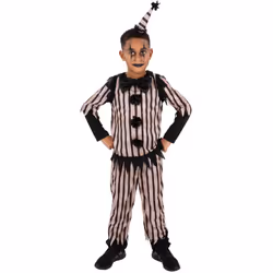 Smiffys Boys Vintage Clown Costume Set - 10-12 Years, Black/White
