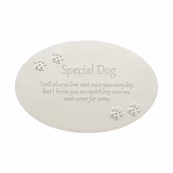 Thoughts of You Resin Memorial Plaque - Dog
