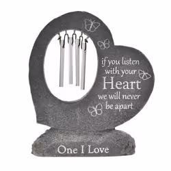 Thoughts Of You Graveside Stone Heart Windchime