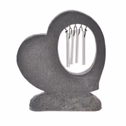 Thoughts Of You Graveside Stone Heart Windchime