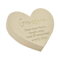 Thoughts of You Memorial Graveside Heart Plaque - Grandma